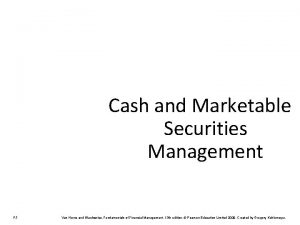 Ready cash segment