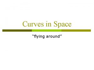 Curves in Space flying around Flying Around Suppose