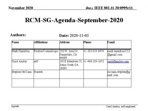 November 2020 doc IEEE 802 11 200995 r