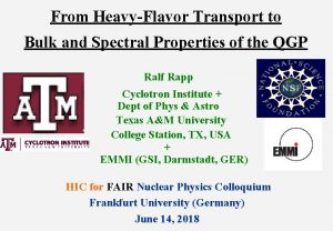 From HeavyFlavor Transport to Bulk and Spectral Properties