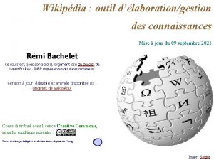 Wikipdia outil dlaborationgestion des connaissances Mise jour du