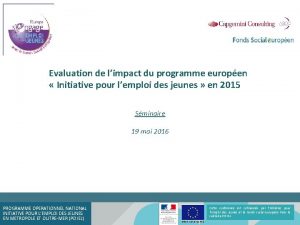 Evaluation de limpact du programme europen Initiative pour