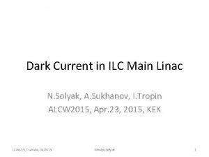 Dark Current in ILC Main Linac N Solyak