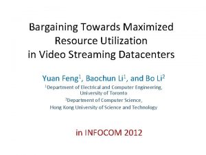 Bargaining Towards Maximized Resource Utilization in Video Streaming