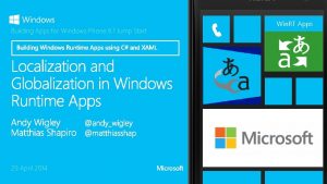 Building Apps for Windows Phone 8 1 Jump