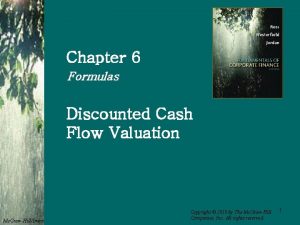 Chapter 6 Formulas Discounted Cash Flow Valuation Mc