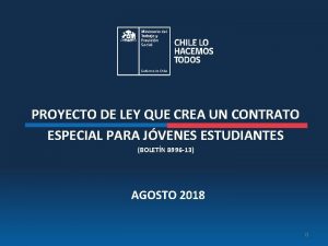 PROYECTO DE LEY QUE CREA UN CONTRATO ESPECIAL