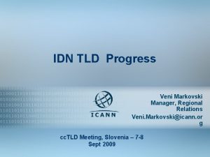 IDN TLD Progress Veni Markovski Manager Regional Relations