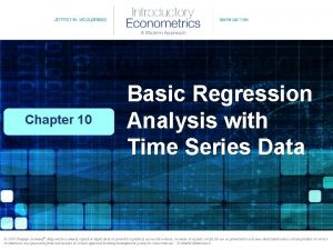 Chapter 10 Basic Regression Analysis with Time Series