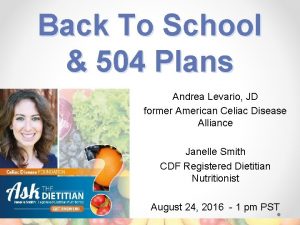 Back To School 504 Plans Andrea Levario JD