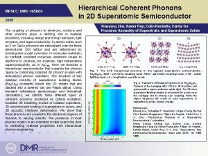MRSEC DMR1420634 2019 Hierarchical Coherent Phonons in 2