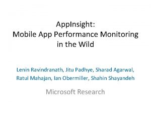 App Insight Mobile App Performance Monitoring in the