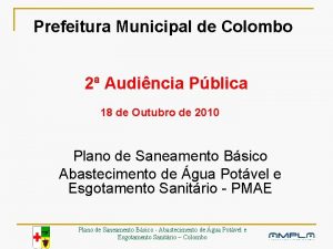 Prefeitura Municipal de Colombo 2 Audincia Pblica 18