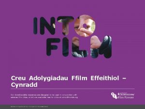 Into Film Language Creu Adolygiadau Ffilm Effeithiol Cynradd