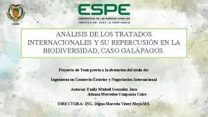 ANLISIS DE LOS TRATADOS INTERNACIONALES Y SU REPERCUSIN