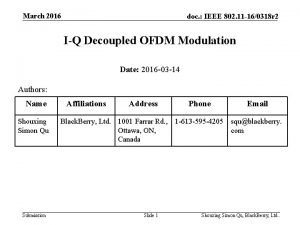 March 2016 doc IEEE 802 11 160318 r