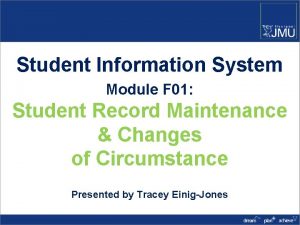 Student Information System Module F 01 Student Record