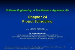 Software Engineering A Practitioners Approach 6e Chapter 24