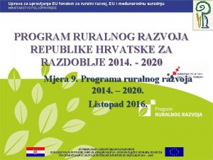 Uprava za upravljanje EU fondom za ruralni razvoj