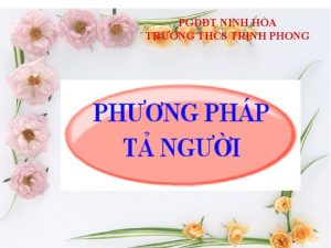 PGDT NINH HA TRNG THCS TRNH PHONG Tit