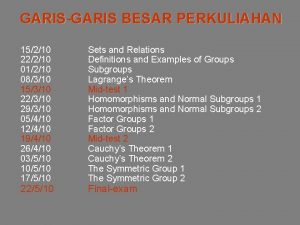 GARISGARIS BESAR PERKULIAHAN 15210 22210 01210 08310 15310