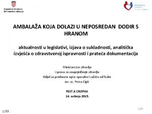 AMBALAA KOJA DOLAZI U NEPOSREDAN DODIR S HRANOM