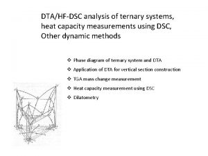 DTAHFDSC analysis of ternary systems heat capacity measurements