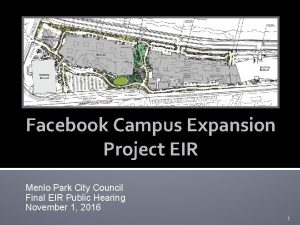 Facebook Campus Expansion Project EIR Menlo Park City