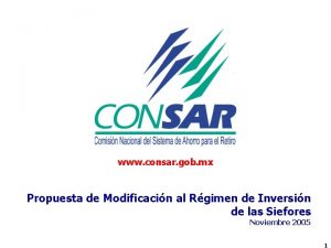 www consar gob mx Propuesta de Modificacin al