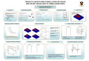 MOLECULAR DYNAMICS SIMULATION OF GRAIN BOUNDARY MIGRATION IN