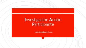 Investigacin Accin Participante Isela tinduoutlook com La investigacin