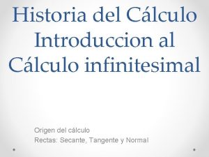 Historia del Clculo Introduccion al Clculo infinitesimal Origen