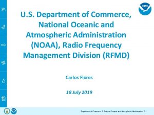 U S Department of Commerce National Oceanic and