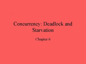 Concurrency Deadlock and Starvation Chapter 6 Deadlock Permanent