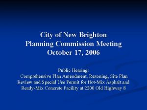 City of New Brighton Planning Commission Meeting October