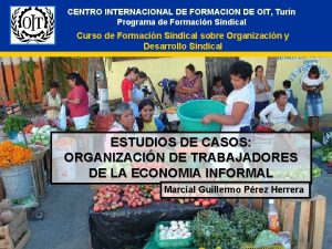 CENTRO INTERNACIONAL DE FORMACION DE OIT Turn Programa