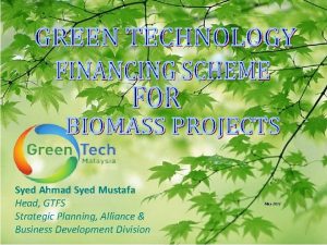 Syed Ahmad Syed Mustafa Head GTFS Strategic Planning