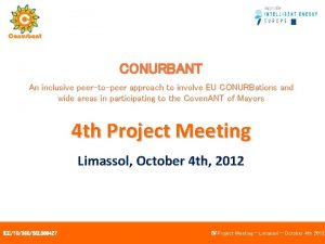 CONURBANT An inclusive peertopeer approach to involve EU