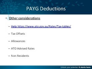 PAYG Deductions Other considerations Help https www ato