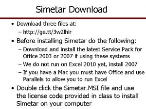 Simetar Download Download three files at http ge
