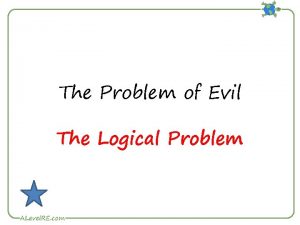 The Problem of Evil The Logical Problem Epicurus