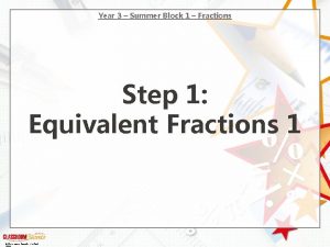Year 3 Summer Block 1 Fractions Step 1