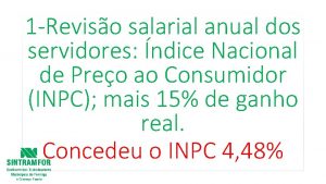 1 Reviso salarial anual dos servidores ndice Nacional