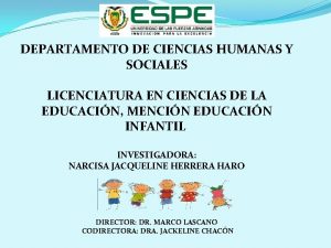 DEPARTAMENTO DE CIENCIAS HUMANAS Y SOCIALES LICENCIATURA EN