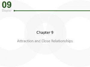 Chapter 9 Attraction and Close Relationships The Need