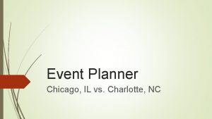 Event Planner Chicago IL vs Charlotte NC Salary