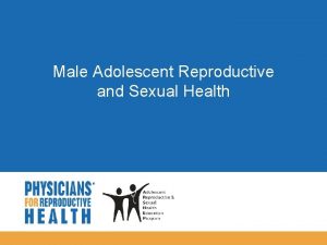 Male Adolescent Reproductive and Sexual Health Objectives Discuss