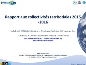 Rapport aux collectivits territoriales 2015 2016 M Belboch