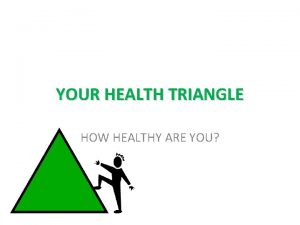 YOUR HEALTH TRIANGLE HOW HEALTHY ARE YOU PHYSICAL