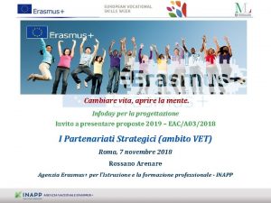 Cambiare vita aprire la mente Infoday per la